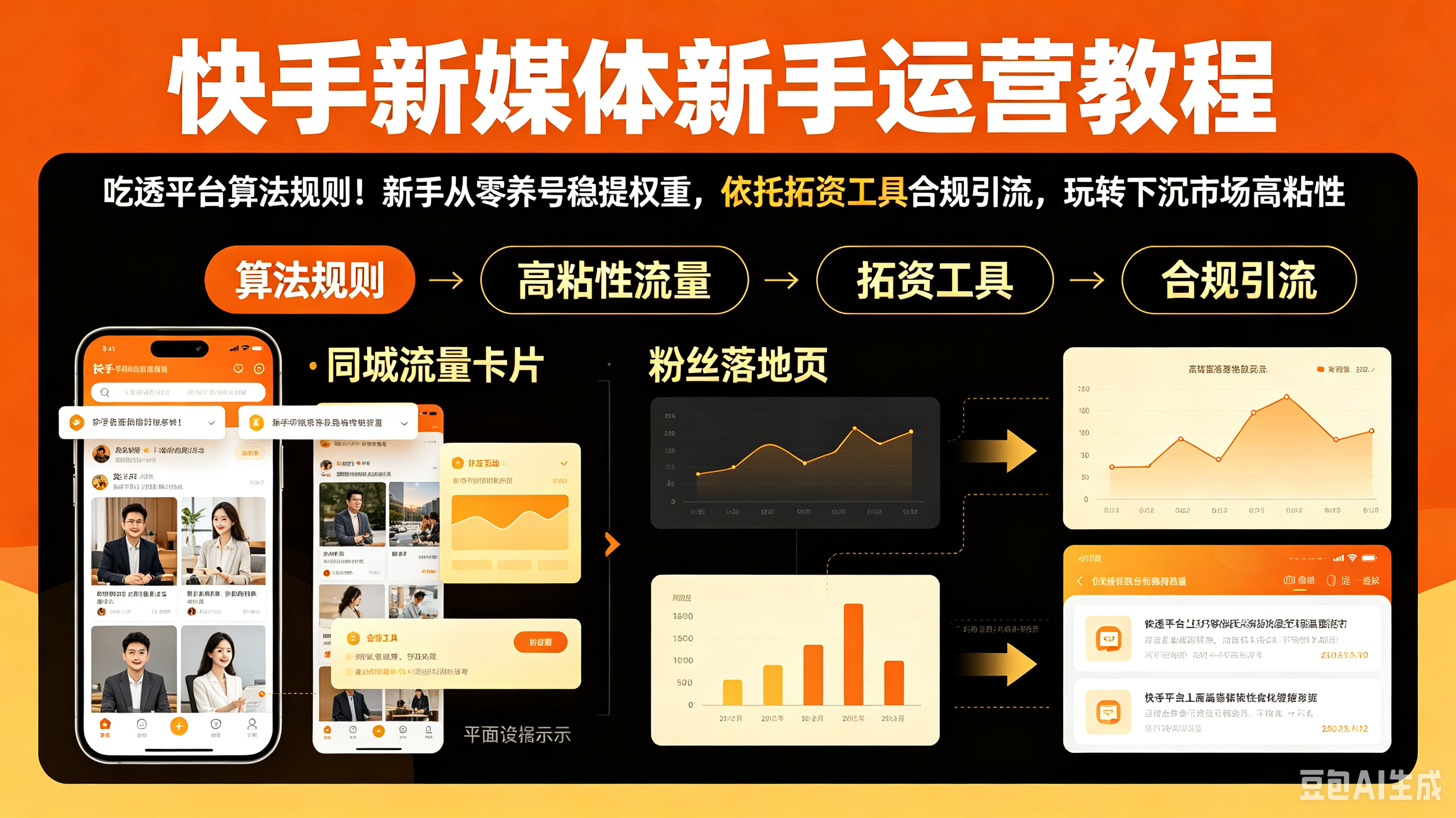 快手新媒体运营新手入门教程｜零基础起号、养号、引流全流程