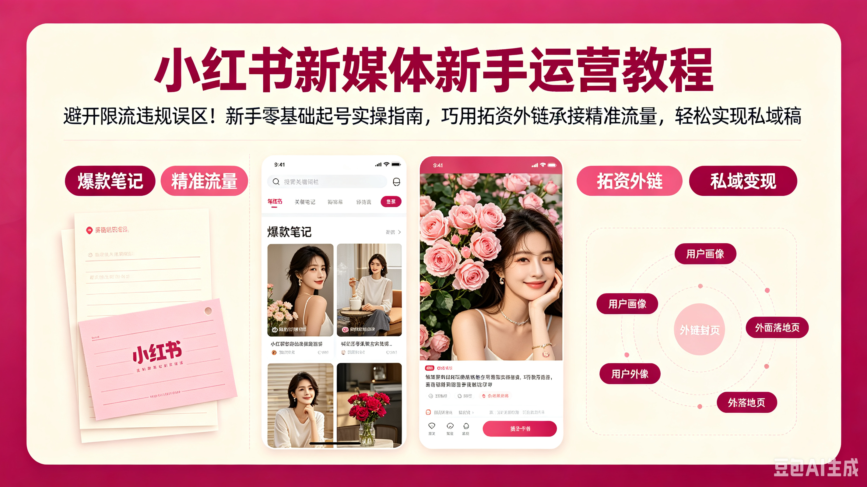 小红书新媒体运营新手入门教程｜零基础起号+精准引流完整步骤