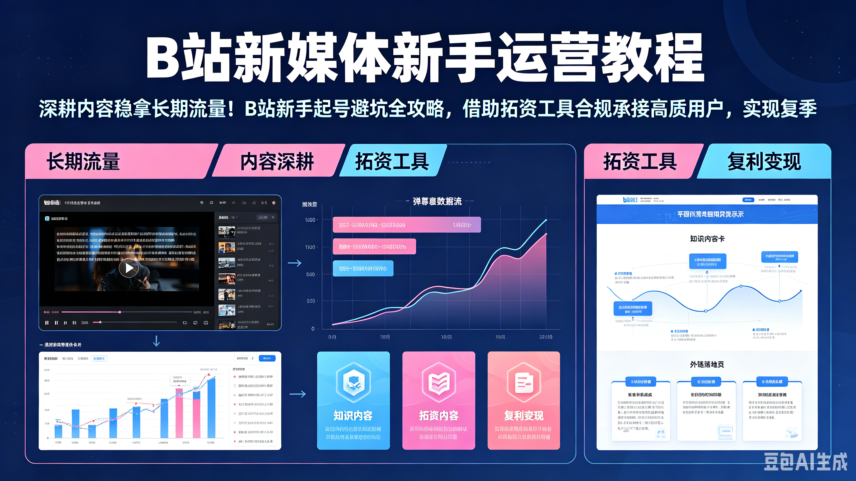 哔哩哔哩B站新媒体运营新手入门教程｜从零起号、内容运营、精准引流全步骤